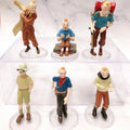 TinTin Adventure Mini PVC Figures - Set of 6 Collectible Desk Statues