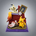 Pikachu and Mimikyu haunted room Pokémon PVC vinyl mini diorama playset