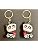 Craftgami 3D Printed Keychain, Stay Together Love Panda, Cute Couple Panda with Red Heart, 2 Pack