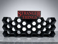 Stranger Things Honeycomb Kinderjoy Display Frame - 3D Printed Wall Shelf