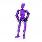 Craftgami DIY Dummy-13 Action Figure Robot | Fully Articulated Action Figure Toy | 3D Printed (5.4inches) (Purple)