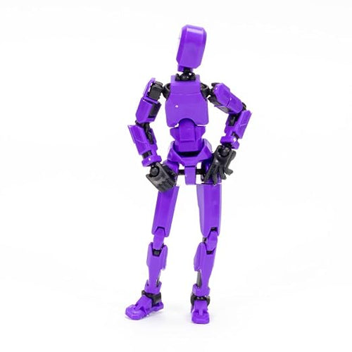 Craftgami DIY Dummy-13 Action Figure Robot | Fully Articulated Action Figure Toy | 3D Printed (5.4inches) (Purple)