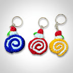 Crochet Keychain - Swiss Roll - 1 Keychain (Random Color)