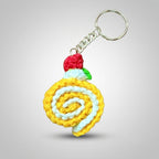 Crochet Keychain - Swiss Roll - 1 Keychain (Random Color)