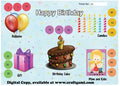 Digital Tambola Tickets - Birthday Theme (Set B) Tickets No 21 to 40 - PDF File download