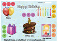Digital Tambola Tickets - Birthday Theme (Set C) Tickets No 41 to 60 - PDF File download