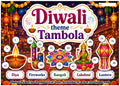 Digital Tambola Tickets - Diwali Theme - Design#5 (Set D) Tickets No 61 to 80 - PDF File download