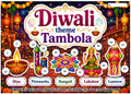 Digital Tambola Tickets - Diwali Theme - Design#5 (Set E) Tickets No 81 to 100 - PDF File download