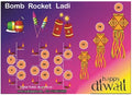 Digital Tambola Tickets - Diwali Theme - Design#6 (Set C) Tickets No 41 to 60 - PDF File download