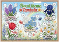 Digital Tambola Tickets - Floral Theme - Design#1 (Set A) Tickets No 1 to 20 - PDF File download