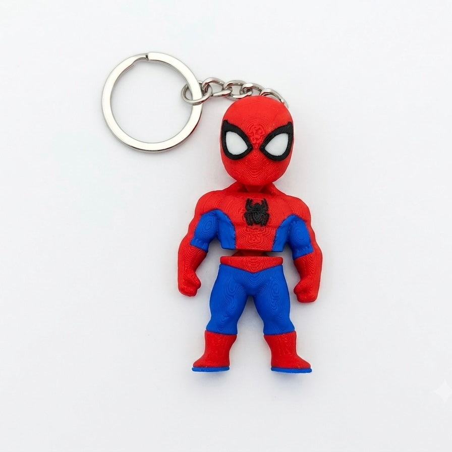 Flexi Spiderman Keychain – 3D Printed Articulated Superhero Keychain (1 Piece)