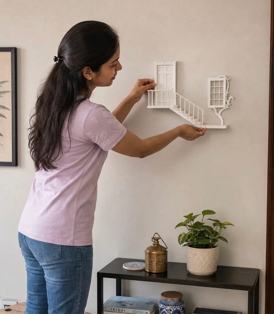 Whimsical Fairy Staircase 3D Printed Wall Art