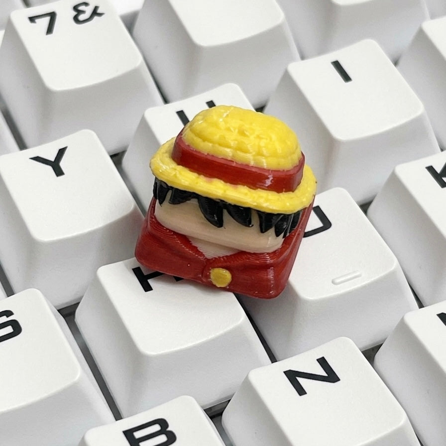 Monkey D. Luffy Artisan Keycap – One Piece 3D Printed Keycap for Mechanical Keyboards (Cherry MX & Outemu)