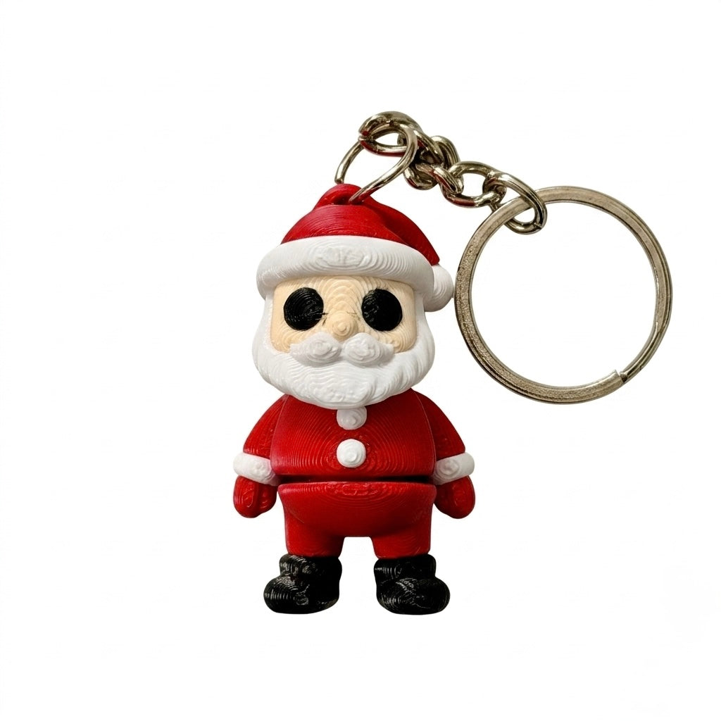 Mini Santa Clause Articulated Keychain - 1 piece
