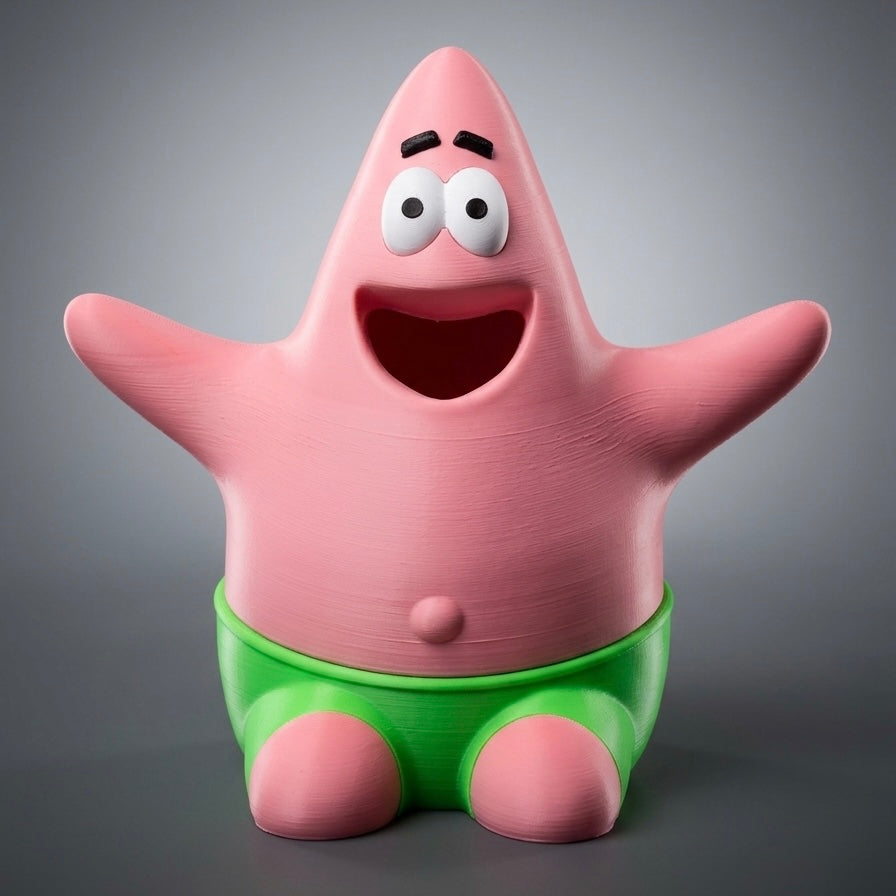 Pink Starfish 3D-Printed Tissue Box Holder with Magnetic panel