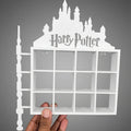 Harry Potter Hogwarts Kinderjoy Display Frame – 12-Slot 3D Printed Wall Shelf (White)