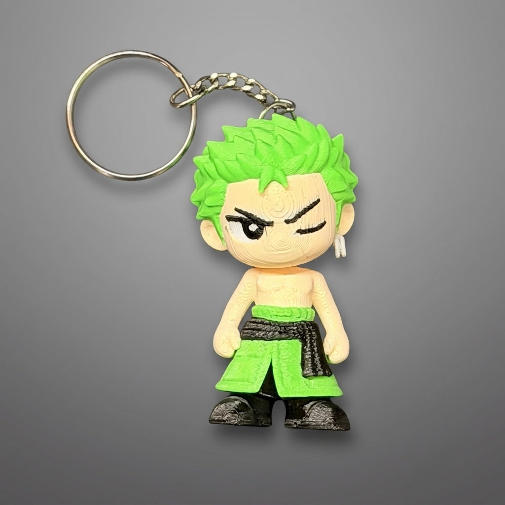 Roronoa Zoro Flexi Keychain – 3D Printed Articulated One Piece Figure