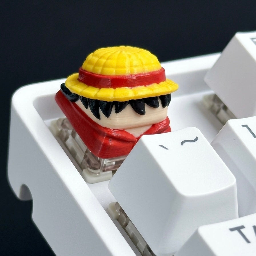 Monkey D. Luffy Artisan Keycap – One Piece 3D Printed Keycap for Mechanical Keyboards (Cherry MX & Outemu)