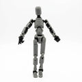 Craftgami DIY Dummy-13 Action Figure Robot | Fully Articulated Action Figure Toy | 3D Printed (5.4inches) (Gray-Black)