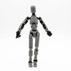 Craftgami DIY Dummy-13 Action Figure Robot | Fully Articulated Action Figure Toy | 3D Printed (5.4inches) (Gray-Black)