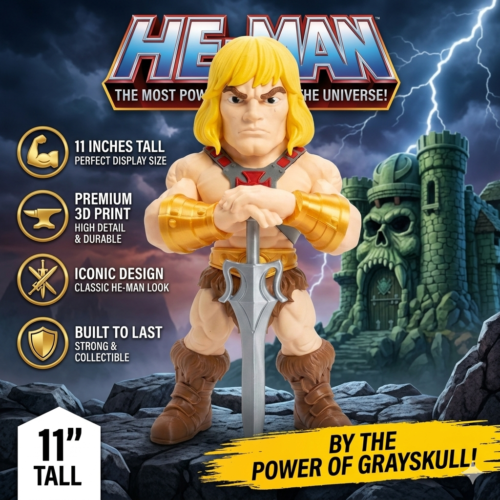 Heman Statue - 3d printed