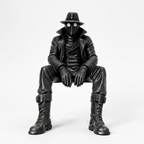 Sitting Spidernoir Desk Accessory - 3d Printed