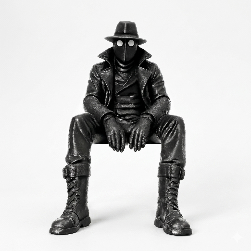 Sitting Spidernoir Desk Accessory - 3d Printed