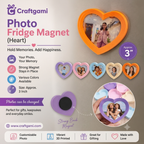 Heart Fridge Magnet (with slide in photo option) - 1 pc random color