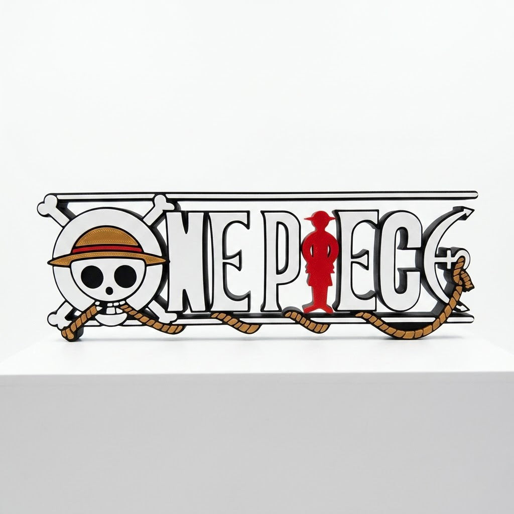 3d printed One Piece Logo for table/shelf decor (Fan Art)