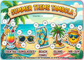 Digital Tambola Tickets - Summer Theme - Design#1 (Set D) Tickets No 61 to 80 - PDF File download
