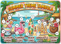 Digital Tambola Tickets - Summer Theme - Design#2 (Set A) Tickets No 1 to 20 - PDF File download