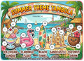 Digital Tambola Tickets - Summer Theme - Design#2 (Set C) Tickets No 41 to 60 - PDF File download