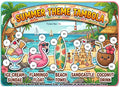 Digital Tambola Tickets - Summer Theme - Design#2 (Set E) Tickets No 81 to 100 - PDF File download