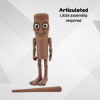 Tung Tung Tung Sahur Action Figure | 6-Inch Meme Toy | Italian Brainrot Collectible | 3D Printed Articulated Model with Bat | Funny Viral Figurine Gift | Brown (Pack of 1)