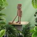 Tung Tung Tung Sahur Action Figure | 6-Inch Meme Toy | Italian Brainrot Collectible | 3D Printed Articulated Model with Bat | Funny Viral Figurine Gift | Brown (Pack of 1)