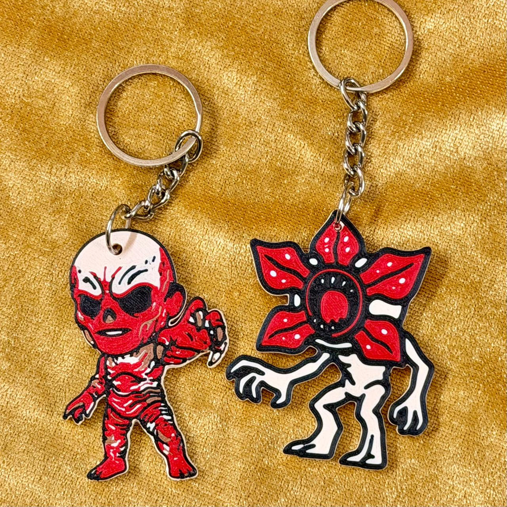 Demogorgon and Vecna keychain 3d printed – pack of 2 keychains