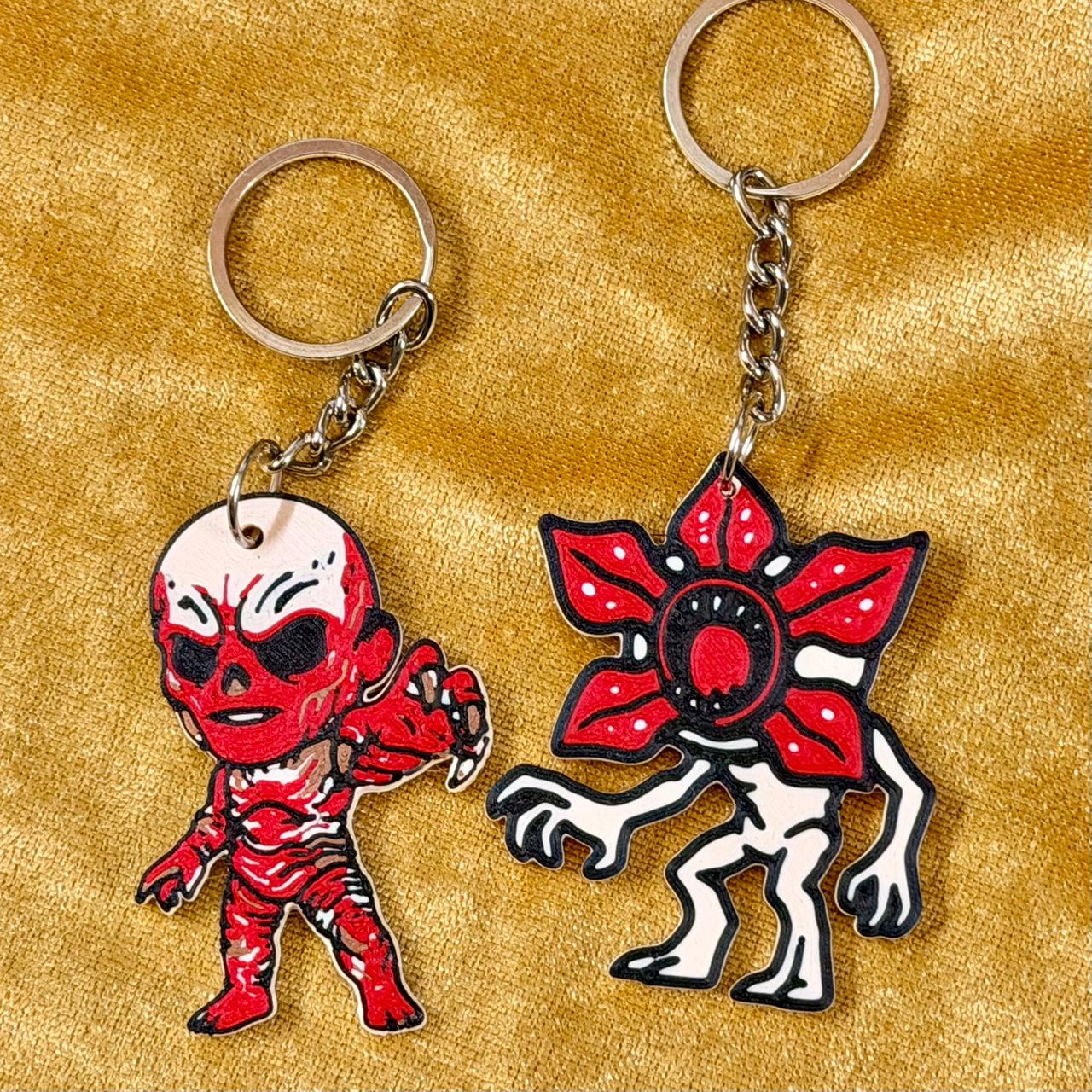 Demogorgon and Vecna keychain 3d printed – pack of 2 keychains