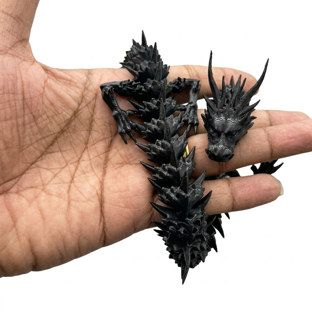 Articulated Dragon – 40 cm long (Black)