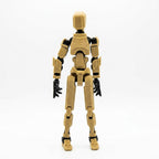 Craftgami DIY Dummy-13 Action Figure Robot | Fully Articulated Action Figure Toy | 3D Printed (5.4inches) (Brown-Black)