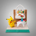 Pikachu and Rowlet balcony Pokémon PVC vinyl mini diorama playset