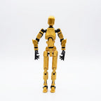 Craftgami DIY Dummy-13 Action Figure Robot | Fully Articulated Action Figure Toy | 3D Printed (5.4inches) (Gold-Black)
