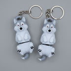Articulated Husky keychain (pack of 2)