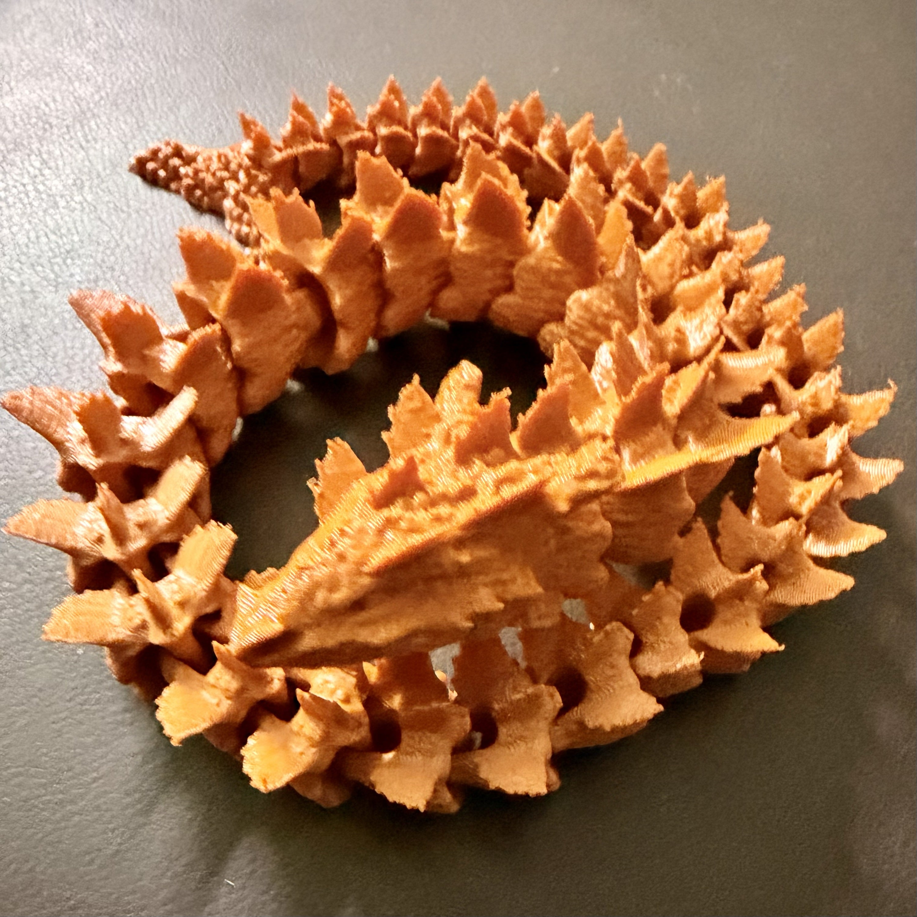 Articulated Aqua Dragon – 50 cm long (Dark Orange)