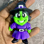 Happy Witch Keychain (3d Printed, Articulated) – 2 pc