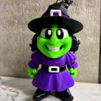 Happy Witch Keychain (3d Printed, Articulated) – 2 pc
