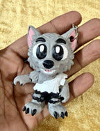 Articulated Cute Wolf Keychain (pack of 2)