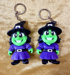 Happy Witch Keychain (3d Printed, Articulated) – 2 pc