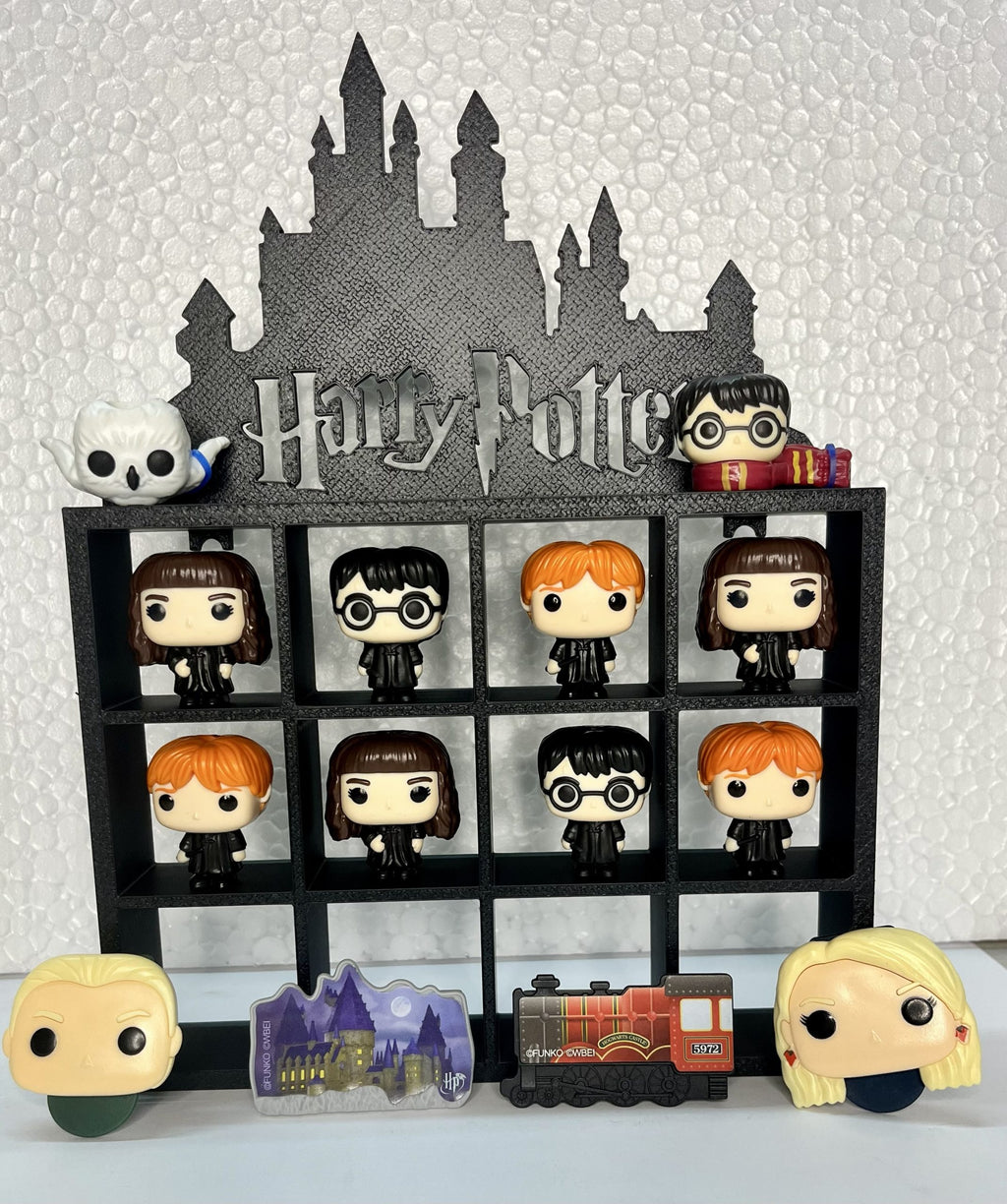 Harry Potter Kinder Joy Funko Pop Minis display Stand (for wall, can store 12 pop minis)