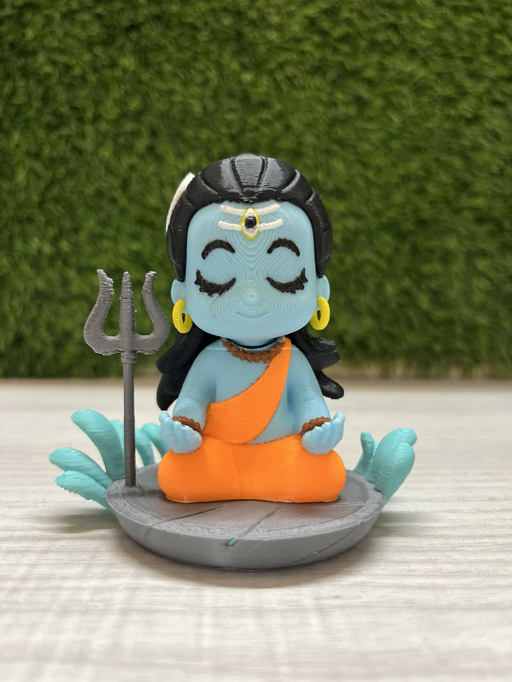 Cute Chibi Meditating Shiva Statue (3d printed) – 1 pc