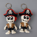 Articulated Cute Pirate Skeleton Keychain (pack of 2)